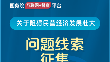 奶嫩美女电影国务院“互联网+督查”平台公开征集阻碍民营经济发展壮大问题线索